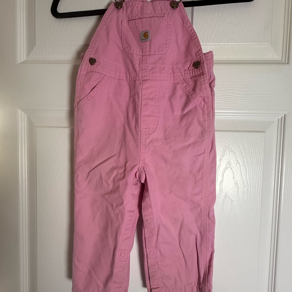 Carhartt Kids Pink Bib Overalls